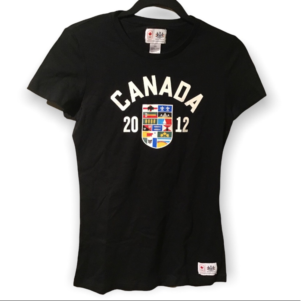 NWT CANADA OLYMPIC official black t shirt 2012 size women’s M